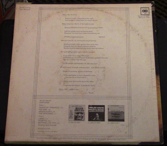 Miles Davis - Sorcerer vinyl record, LP (Very Good Plus (VG+)) | Lulo Records