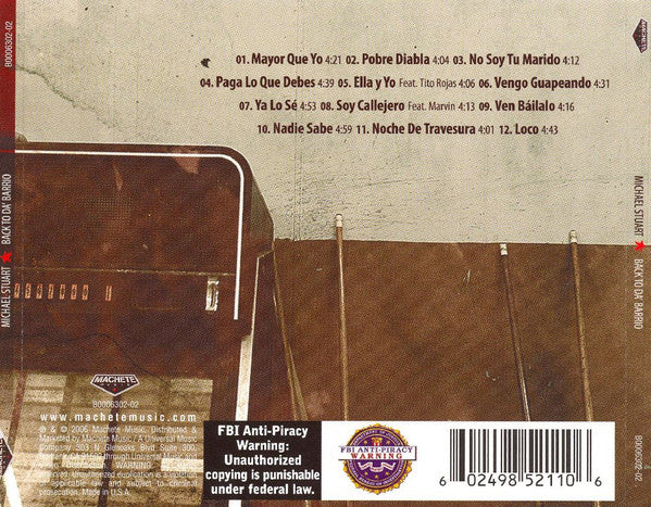 Michael Stuart (4) : Back To Da Barrio (CD, Album)