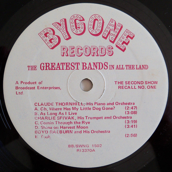 Various : The Greatest Bands In All The Land - The Second Show (LP, Comp)