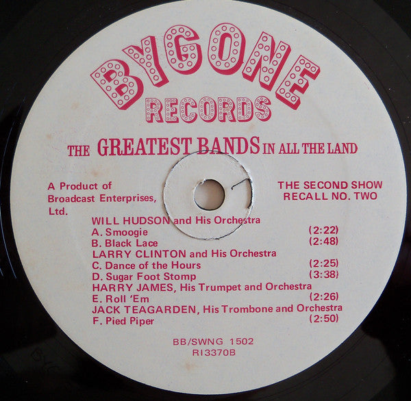 Various : The Greatest Bands In All The Land - The Second Show (LP, Comp)