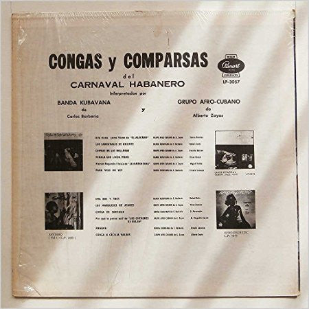 Orquesta Kubavana, Grupo Afro-Cubano : Congas Y Comparsas Del Carnaval Habanero (LP)