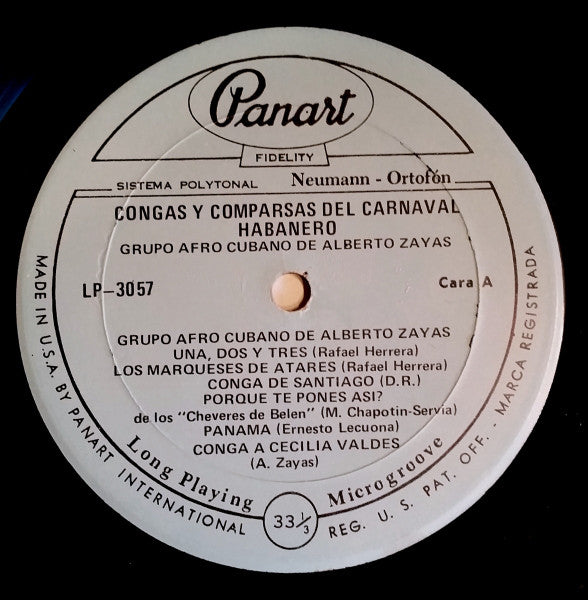 Orquesta Kubavana, Grupo Afro-Cubano : Congas Y Comparsas Del Carnaval Habanero (LP)