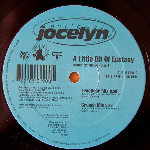Jocelyn Enriquez : A Little Bit Of Ecstasy (2x12")