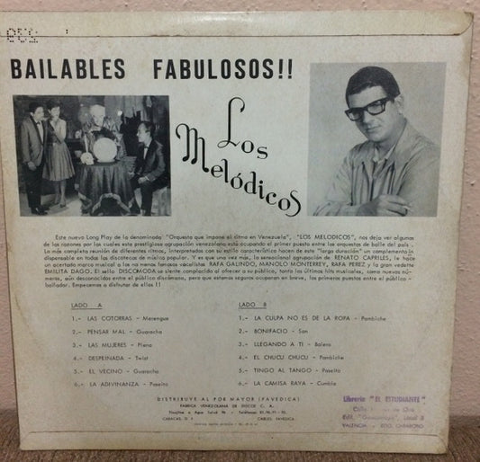 Los Melódicos - Bailables Fabulosos vinyl record, LP (Very Good (VG)) | Lulo Records