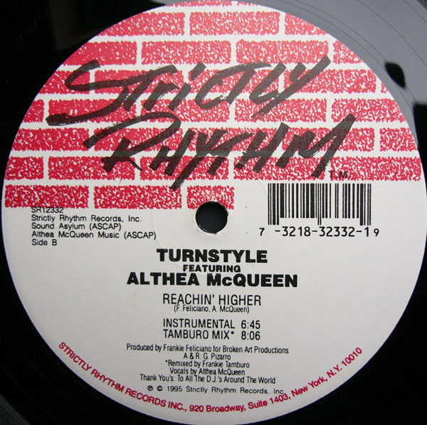 Turn-Style Featuring Althea McQueen : Reachin' Higher (12")