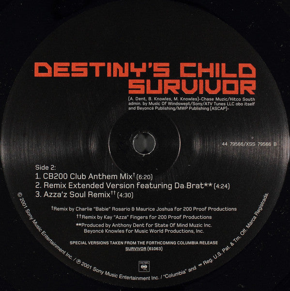 Destiny's Child : Survivor (Dance Mixes) (12")