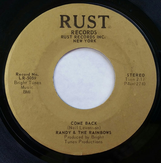 Randy & The Rainbows : Denise / Come Back (7")