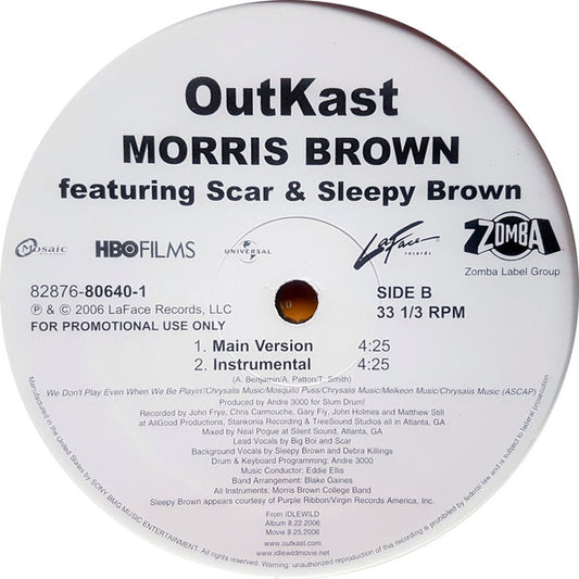 OutKast : Morris Brown (12", Promo)