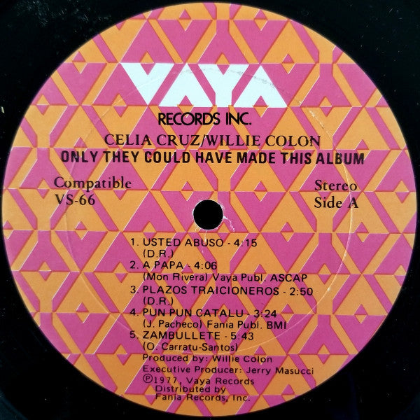Celia Cruz & Willie Colón : Only They Could Have Made This Album (LP, Album)