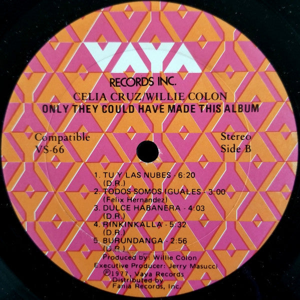 Celia Cruz & Willie Colón : Only They Could Have Made This Album (LP, Album)