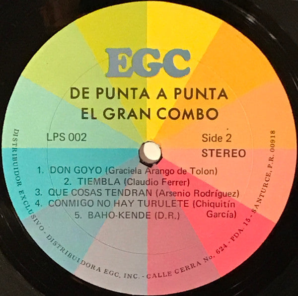 El Gran Combo : De Punta A Punta (LP, Album)