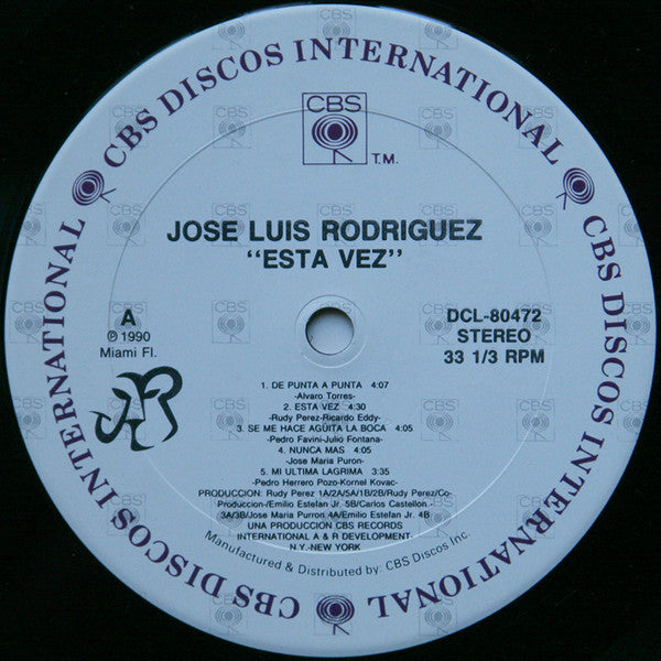 José Luis Rodríguez : Esta Vez (LP, Album)