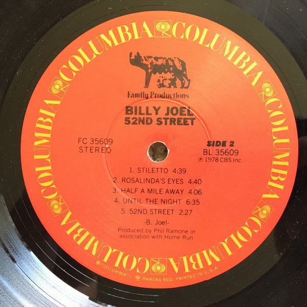 Billy Joel : 52nd Street (LP, Album, NAM)