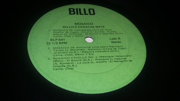 Billo's Caracas Boys : Mosaicos (LP)