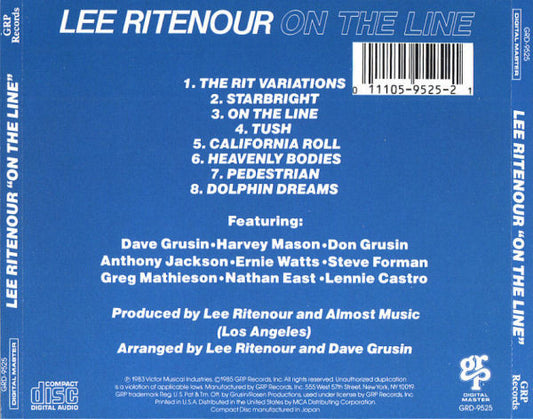 Lee Ritenour - On The Line vinyl record, CD (Mint (M)) | Lulo Records