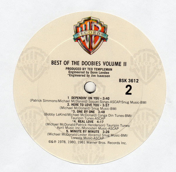 The Doobie Brothers : Best Of The Doobies Volume II (LP, Comp, Club, RE, Car)