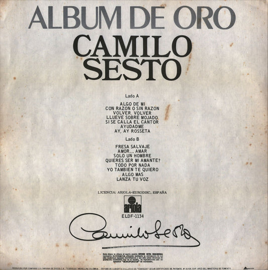 Camilo Sesto : Album De Oro (LP, Comp)