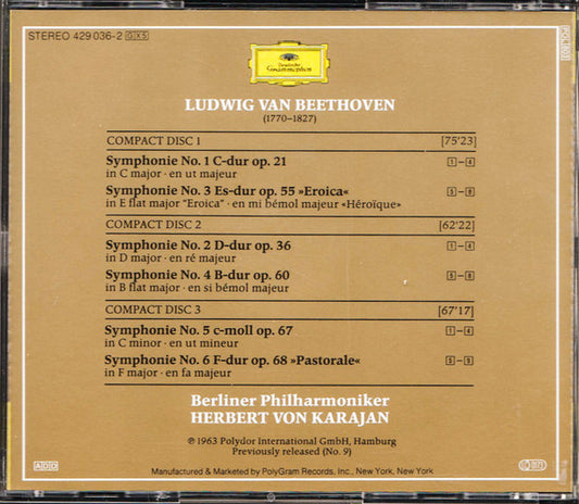 Ludwig van Beethoven - Herbert von Karajan - 9 Symphonien vinyl record, 5xCD (Mint (M)) | Lulo Records