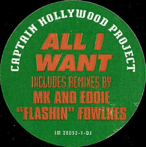 Captain Hollywood Project : All I Want (12", Promo, Red)