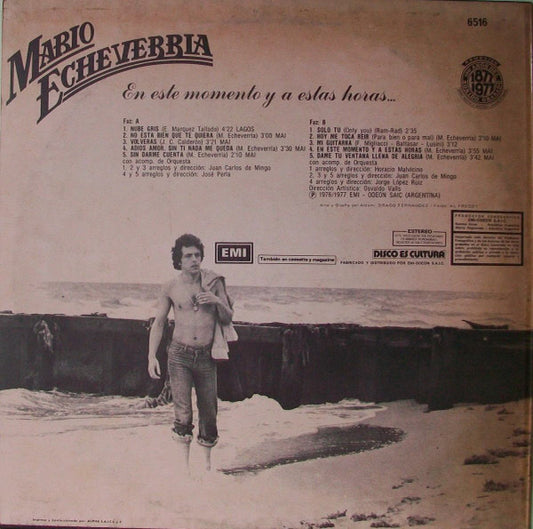 Mario Echeverria : En Este Momento Y A Estas Horas (LP, Album)
