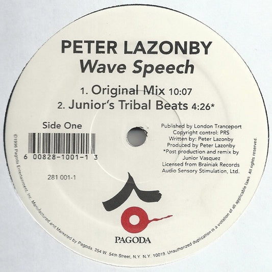 Pete Lazonby - Wave Speech (The Guitar Song) vinyl record, 12" (Very Good Plus (VG+)) | Lulo Records