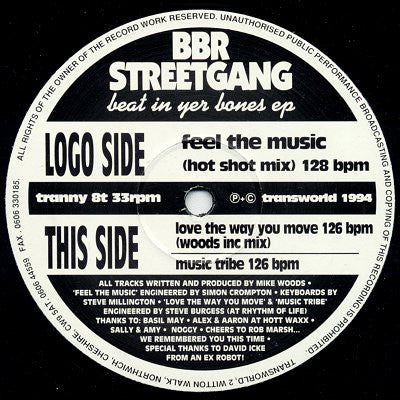 BBR Streetgang : Beat In Yer Bones EP (12", EP)