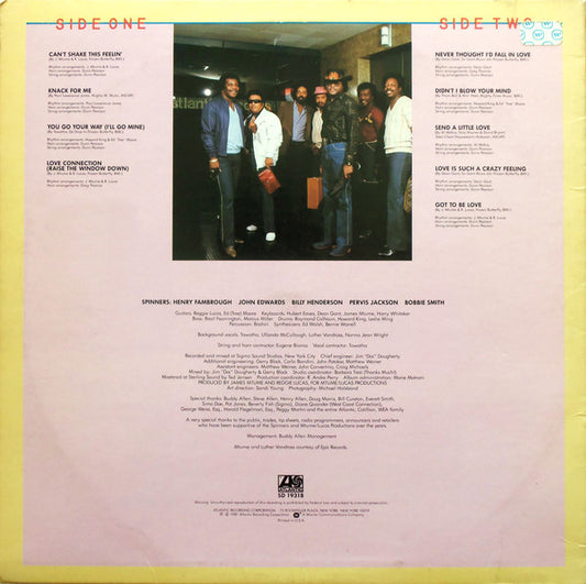 Spinners : Can't Shake This Feelin' (LP, Album, AR)