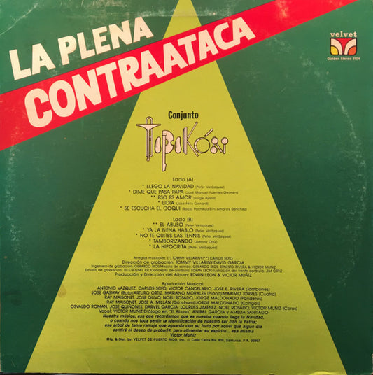 Conjunto Tipikón : La Plena Contraataca (LP, Album)