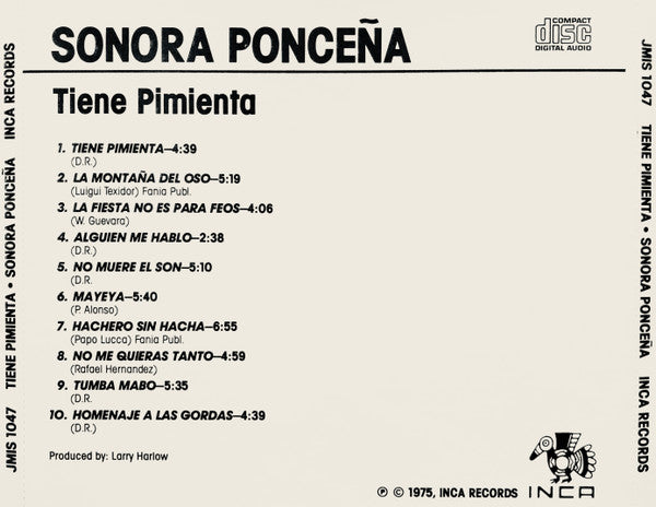 La Sonora Ponceña : Tiene Pimienta (CD, Album, RE)