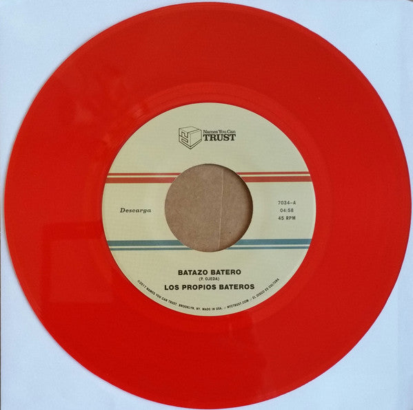 Los Propios Bateros : Batazo Batero (7", Single, Red)