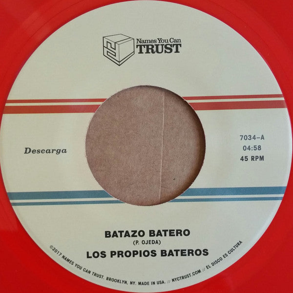 Los Propios Bateros : Batazo Batero (7", Single, Red)