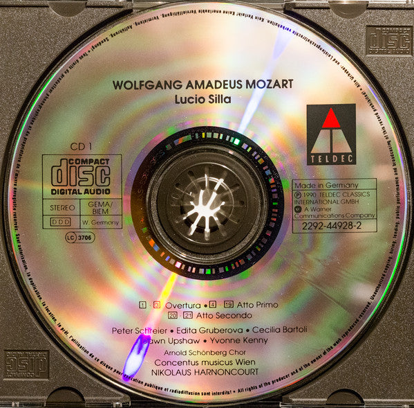 Wolfgang Amadeus Mozart - Peter Schreier, Edita Gruberova, Cecilia Bartoli, Dawn Upshaw, Yvonne Kenny, Concentus Musicus Wien, Nikolaus Harnoncourt : Lucio Silla (2xCD, Album + Box, Sli)