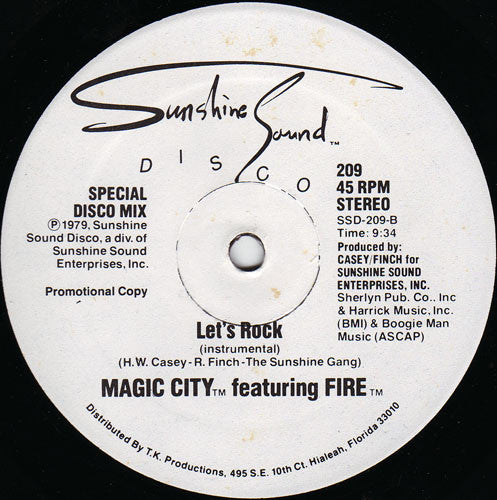 Magic City (2) Featuring Fire (5) : Let's Rock (12", Promo)