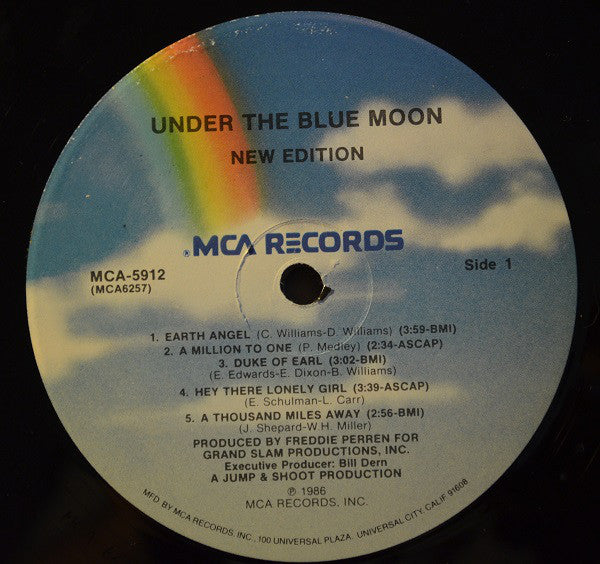 New Edition : Under The Blue Moon (LP, Album, Pin)