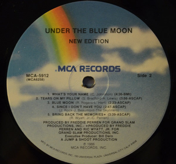 New Edition : Under The Blue Moon (LP, Album, Pin)