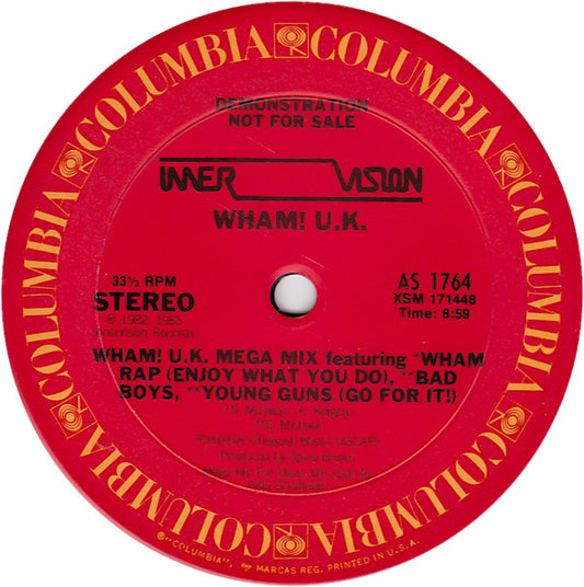 Wham! U.K.* - Wham! U.K. Mega Mix vinyl record, 12" (Near Mint (NM or M-)) | Lulo Records