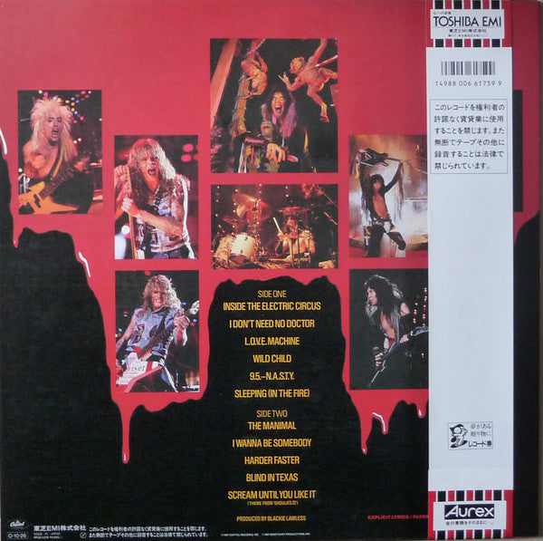 W.A.S.P. : Live... In The Raw (LP, Album)