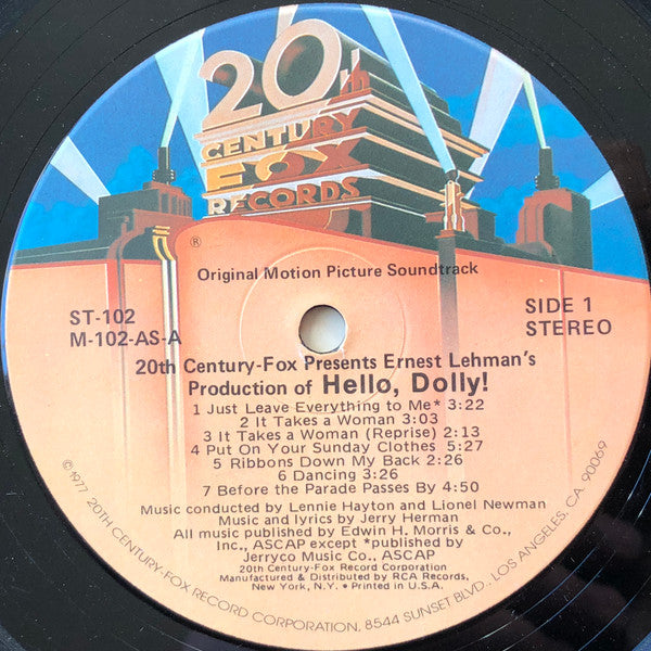 Barbra Streisand, Louis Armstrong : Hello Dolly! (Original Motion Picture Soundtrack Album) (LP, Album, RE, Ind)