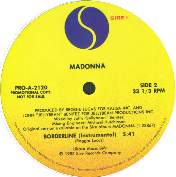 Madonna : Borderline (12", Promo)