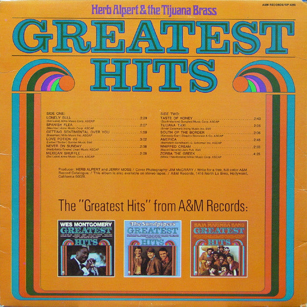 Herb Alpert & The Tijuana Brass : Greatest Hits (LP, Comp, Ter)