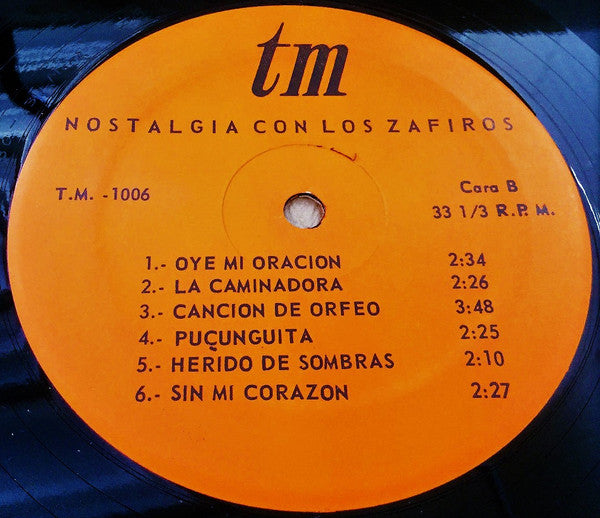 Los Zafiros : Nostalgia Con Los Zafiros (LP, Album)