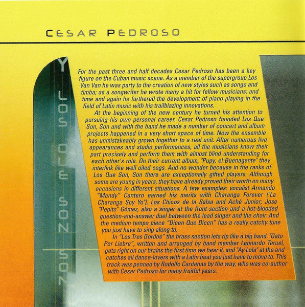Cesar Pedroso* Y Los Que Son Son* : Pupy El Buenagente (CD, Album)