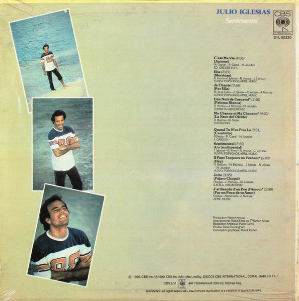 Julio Iglesias : Sentimental (LP)