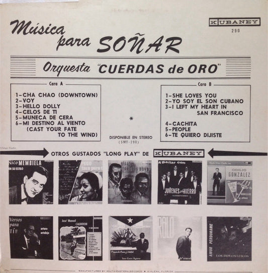Orquesta Cuerdas De Oro - Musica Para Soñar vinyl record, LP (Near Mint (NM or M-)) | Lulo Records