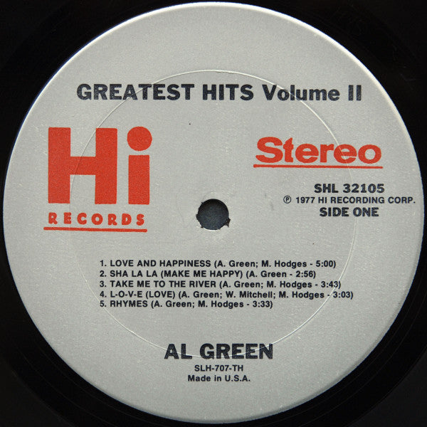 Al Green : Al Green's Greatest Hits Volume II (LP, Comp, TH )