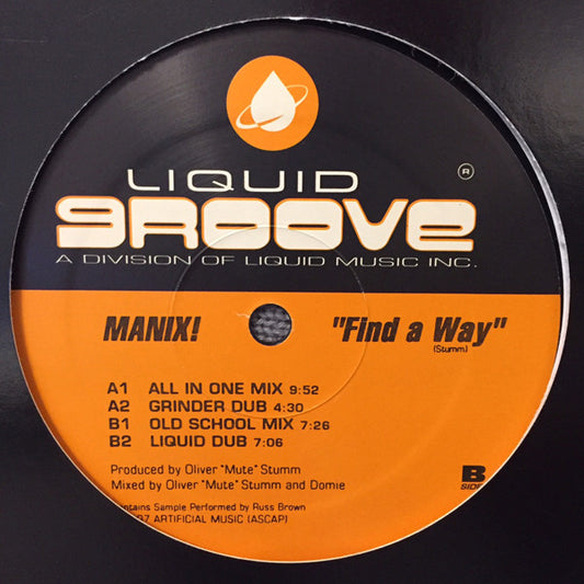 Manix! - Find A Way vinyl record, 12" (Very Good Plus (VG+)) | Lulo Records
