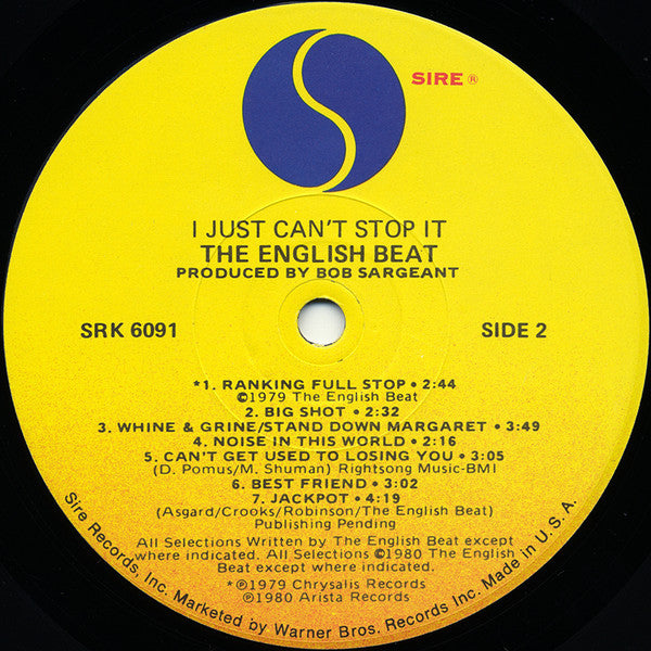 The English Beat* : I Just Can't Stop It (LP, Album, Los)