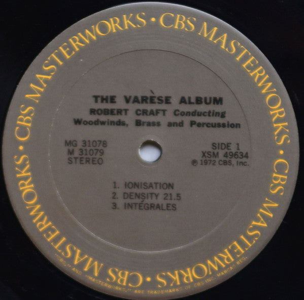 Edgard Varèse, Robert Craft, Columbia Symphony Orchestra : The Varèse Album (2xLP, Comp, RE)