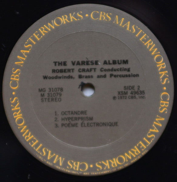 Edgard Varèse, Robert Craft, Columbia Symphony Orchestra : The Varèse Album (2xLP, Comp, RE)