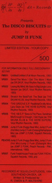Jump II Funk : The Disco Biscuits EP (12", EP, Ltd, Num)